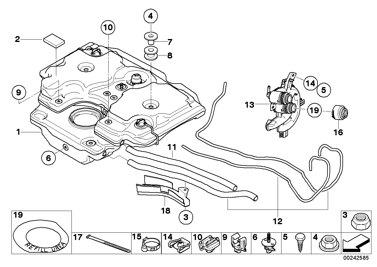 BMW 16-19-7-210-891 Damping Strip