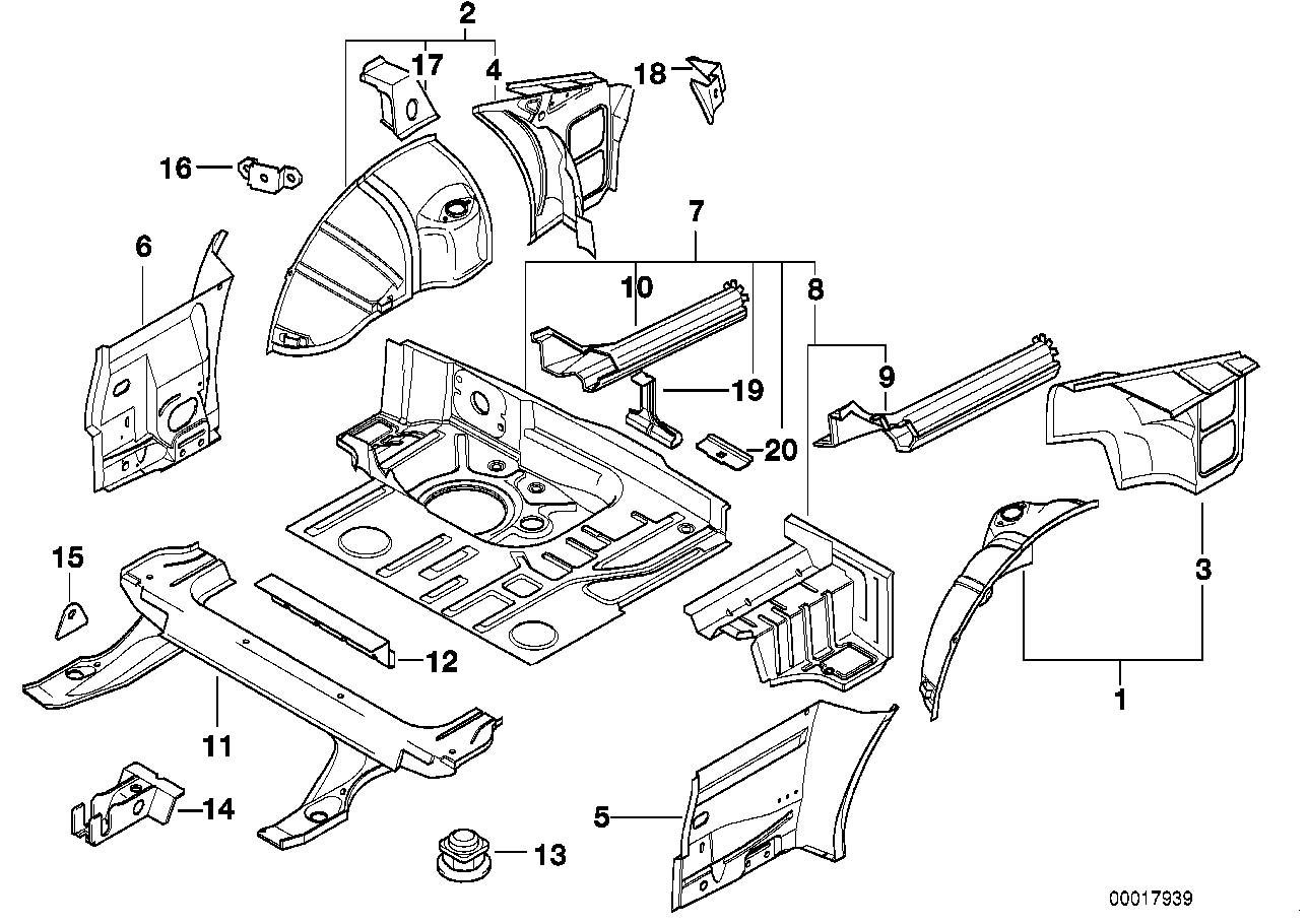 BMW 41-12-8-232-116 Centre Backrest Bearing Bracket