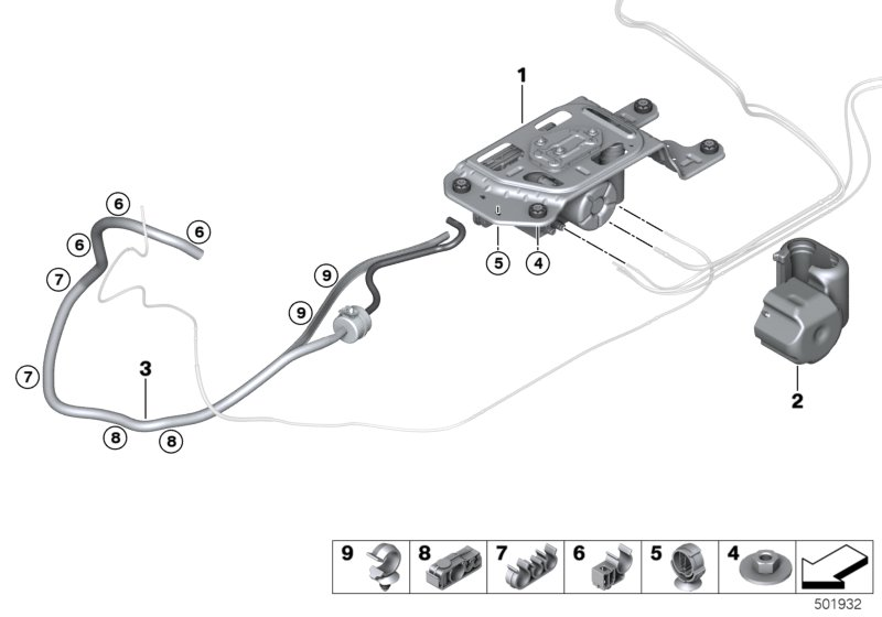 BMW 37-20-6-884-850 SPACER, 3-PIECE