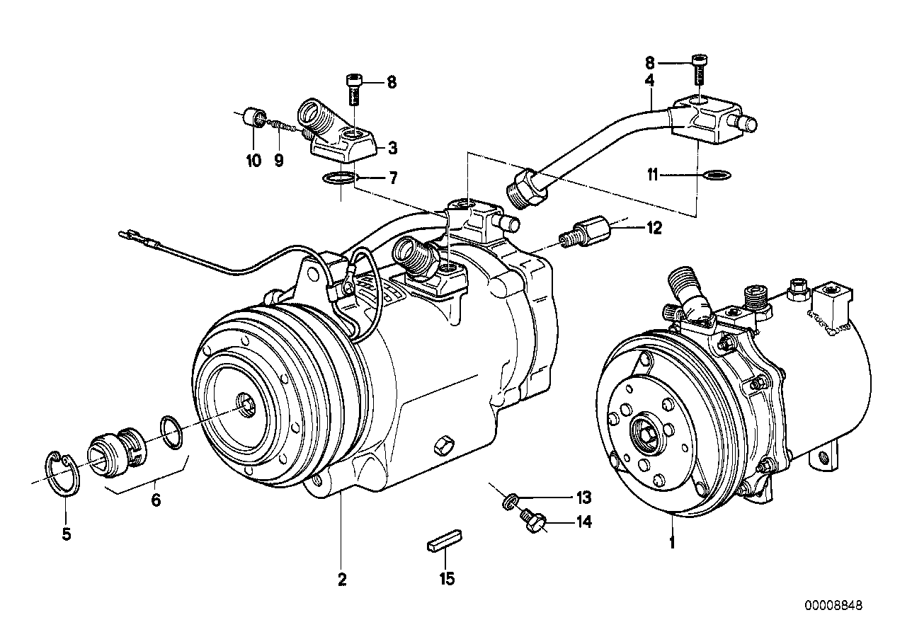 BMW 64-52-1-366-137 Connector Pressure Pipe