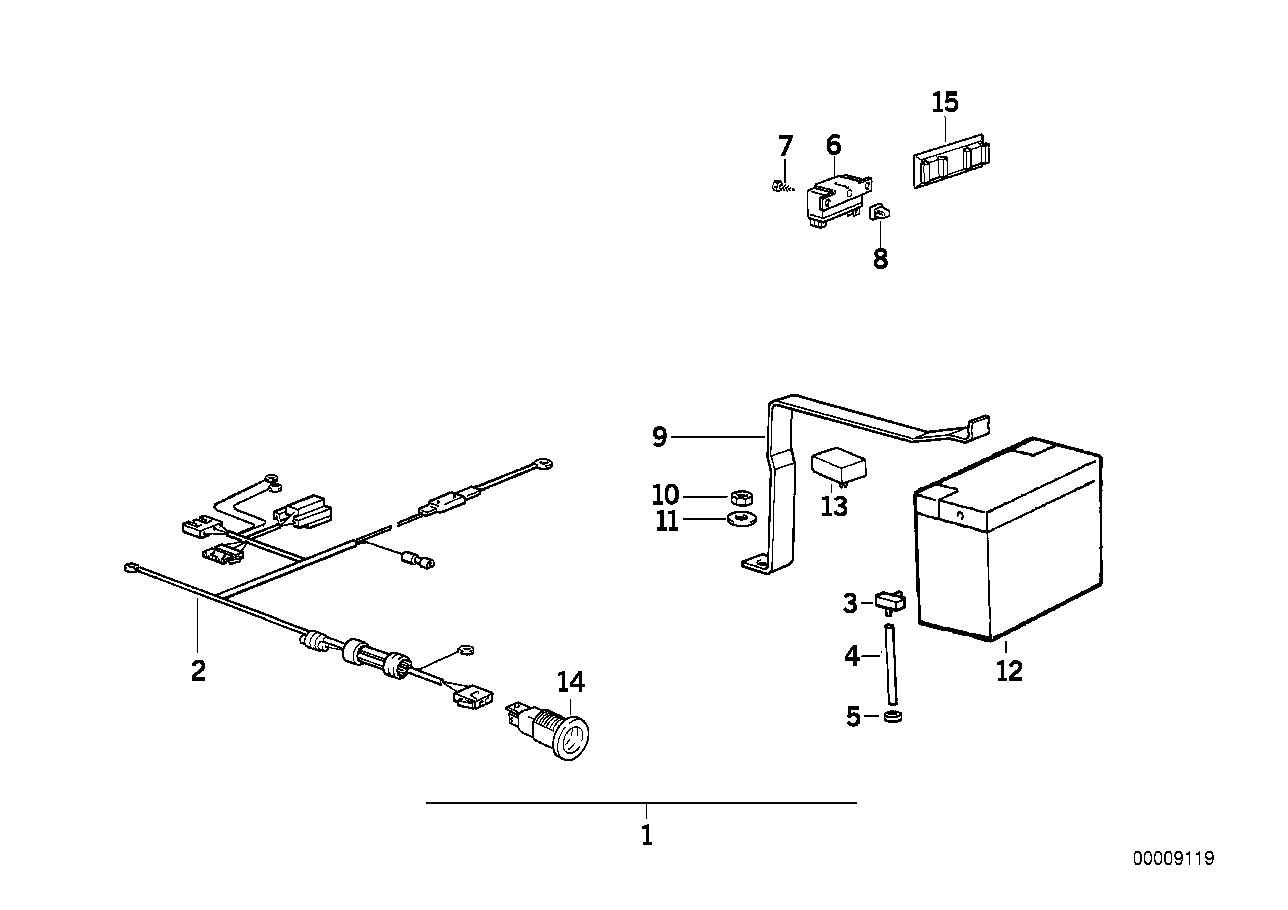 BMW 61-12-8-359-869 WIRING SET
