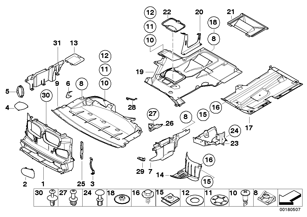 BMW 51-71-7-892-267 Filling Insert Left