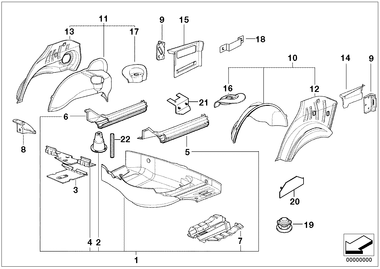 BMW 41-14-8-169-028 Support For Shock Absorber Right