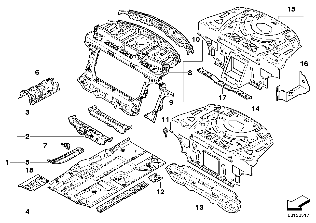BMW 41-12-7-128-981 Top, Engine Support Extension