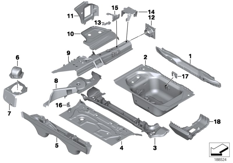 BMW 41-00-7-225-192 Bracket For Battery Mounting