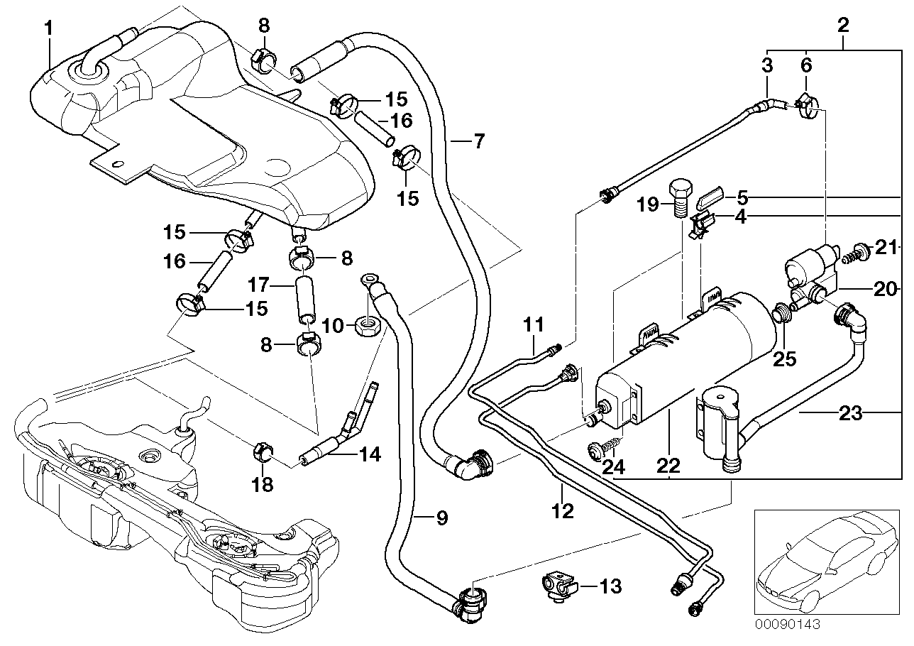 BMW 16-13-6-751-175 Scavenge Air Line