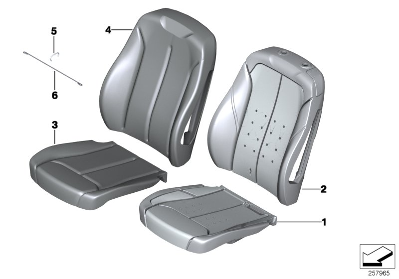 BMW 52-10-7-295-100 LEATHER COVER FOR BASIC SEAT