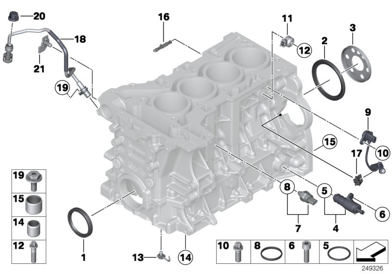 BMW 11-42-8-611-141 Oil Spraying Nozzle