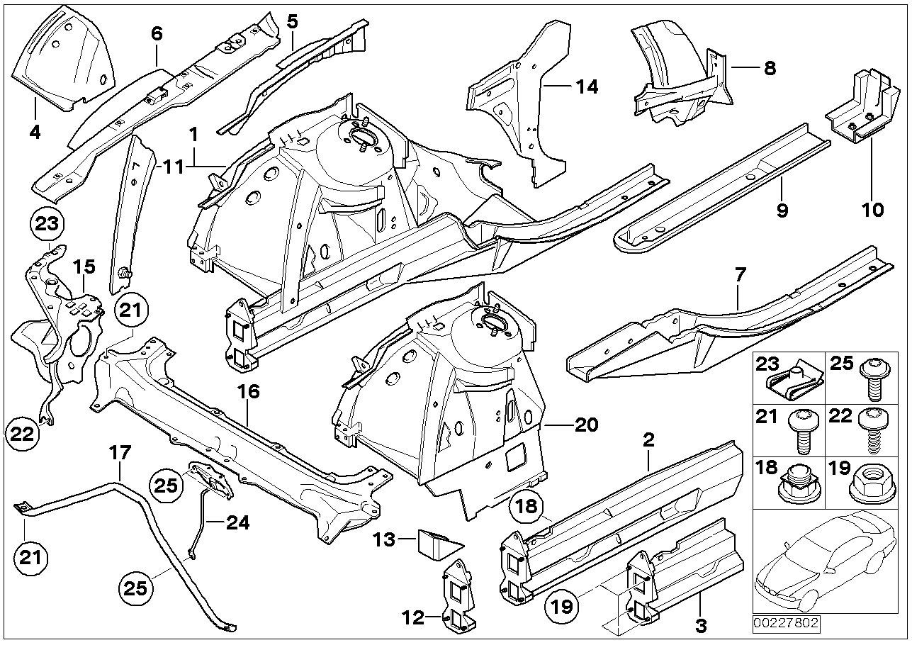 BMW 51-71-7-018-243 Holder, Catch, Bonnet