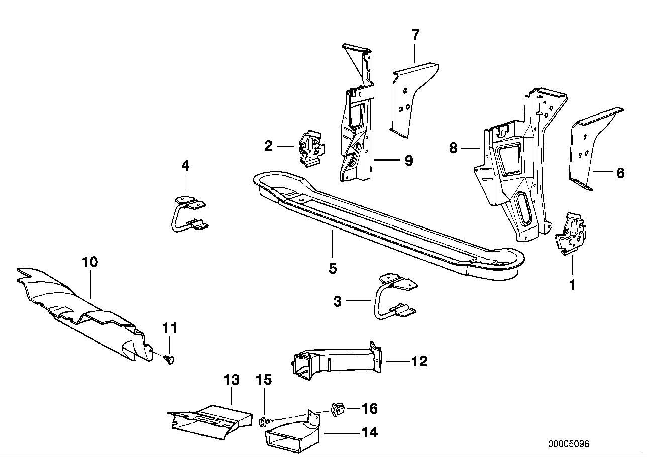 BMW 51-71-8-127-511 Air Brake Channel Rear Left
