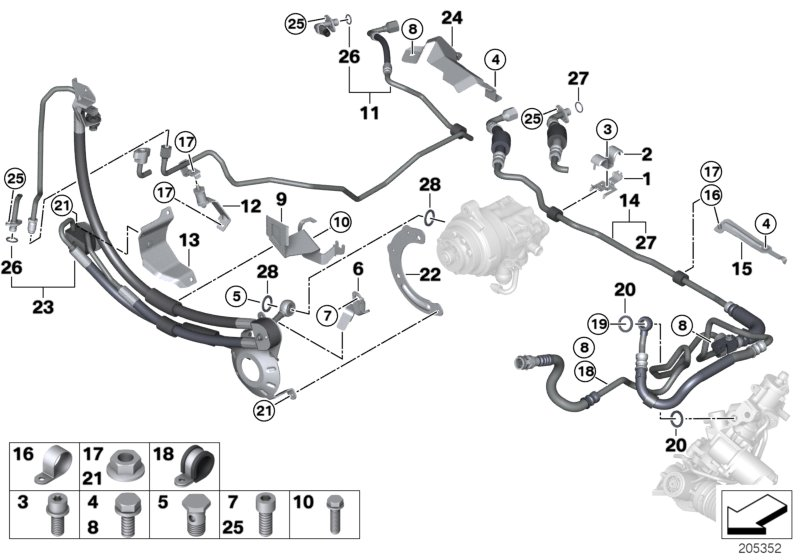 BMW 32-41-6-783-880 Holder, Return Line