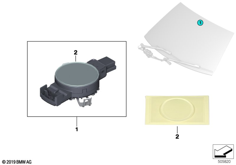 BMW 61-35-9-475-146 SENSOR RAIN/LIGHT/SOLAR/FOGG