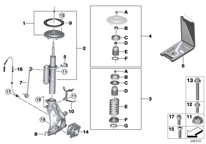 BMW 31-30-8-009-876 REPAIR KIT, FRONT