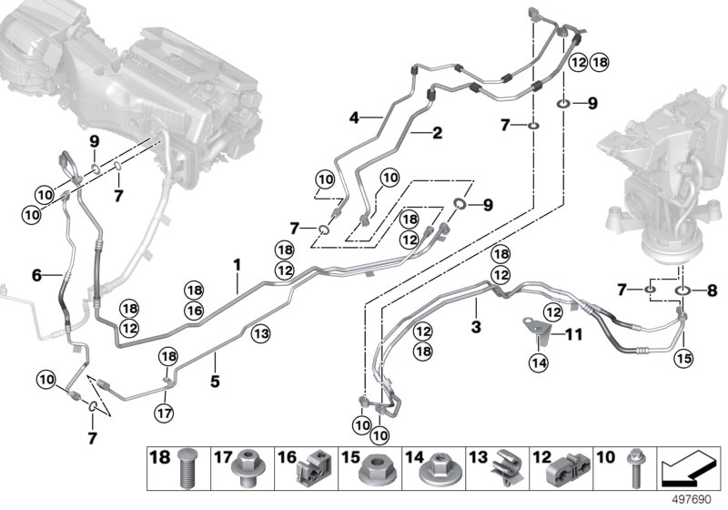BMW 64-12-6-996-057 DUAL CLIP