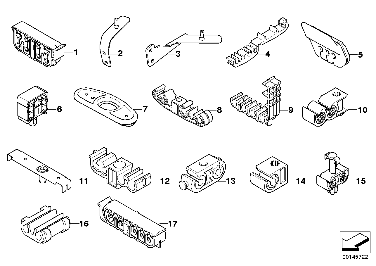 BMW 34-30-6-771-401 Bracket, Brake Pipe, 5-Fold