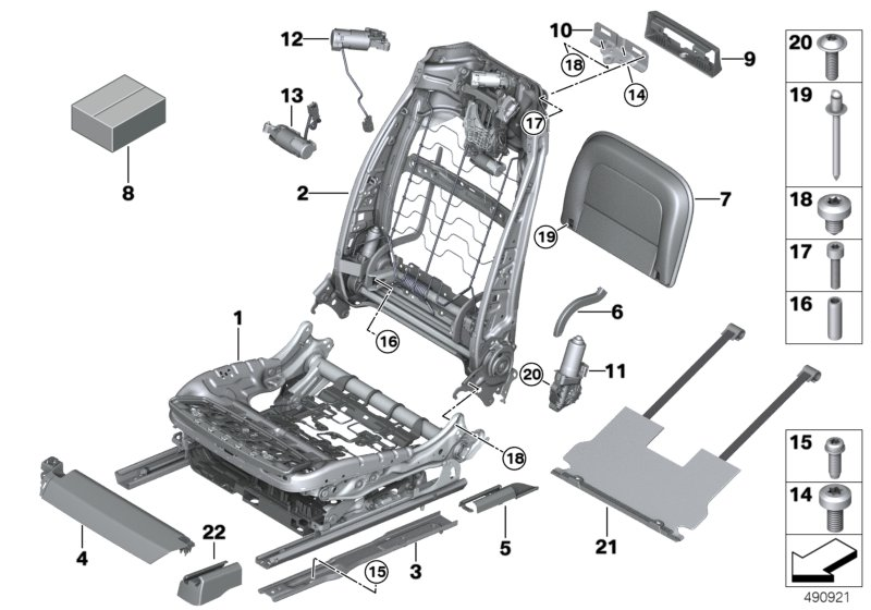 BMW 52-10-7-359-034 Trim Holder Rear Compartment Monitor