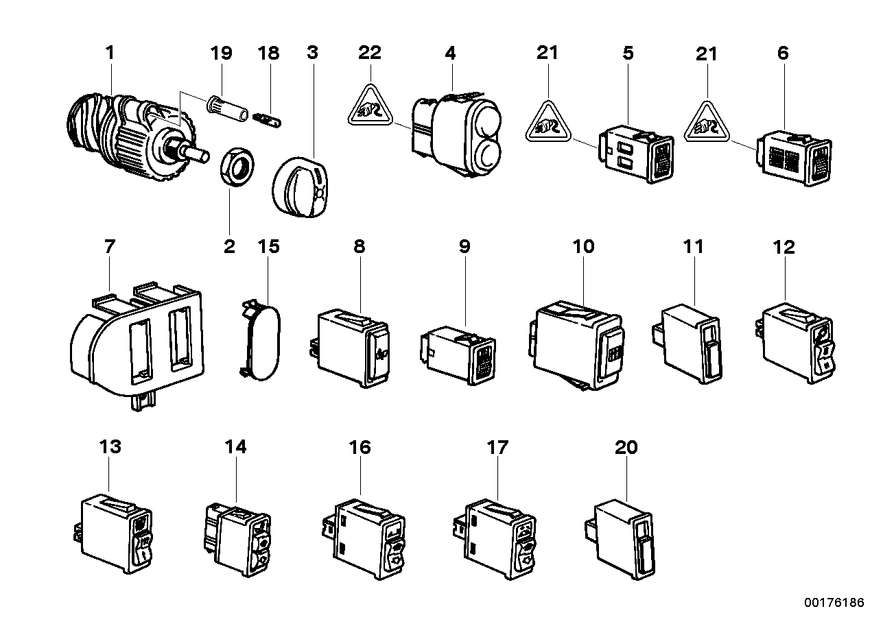 BMW 63-12-1-393-420 Covering Illumination Regulator