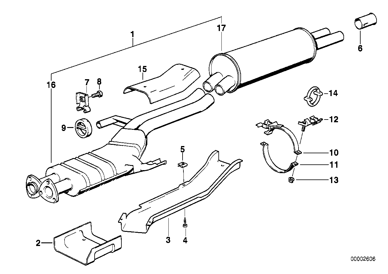 BMW 82-11-9-413-973 Tailpipe Trim, Chrome