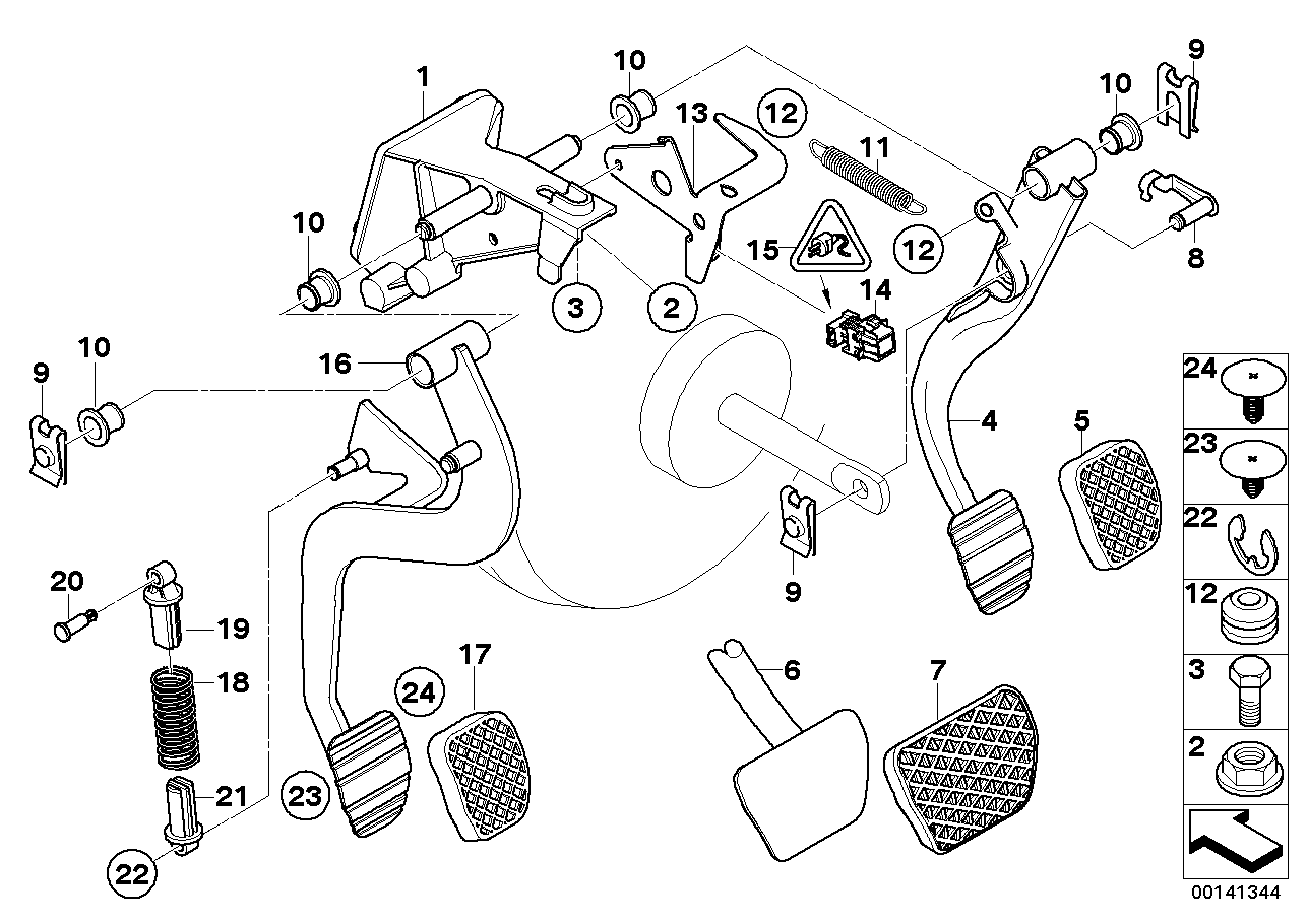 BMW 35-10-3-400-168 Bracket For Stop Light And Clutch Switch