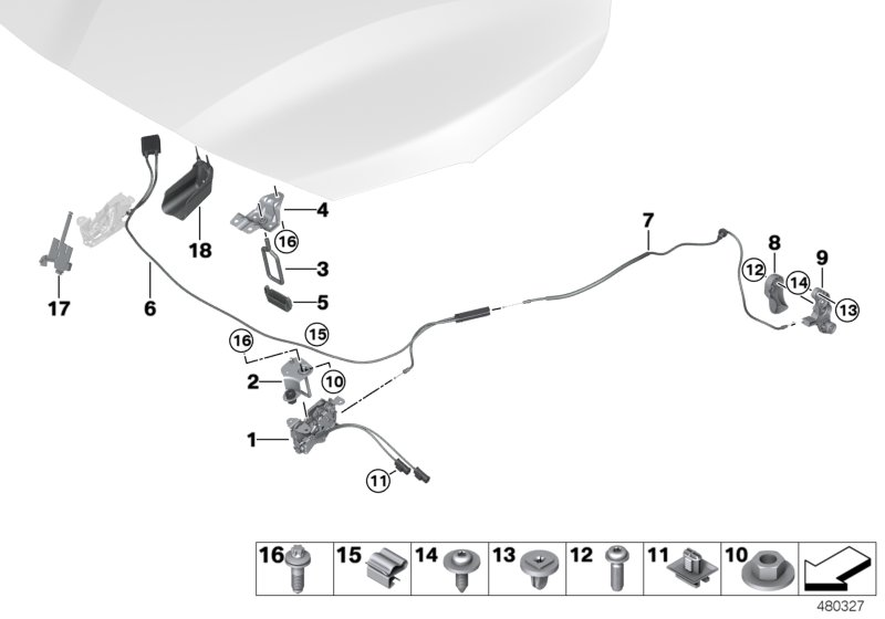 BMW 51-23-7-354-562 BRACKET FOR STRIKER
