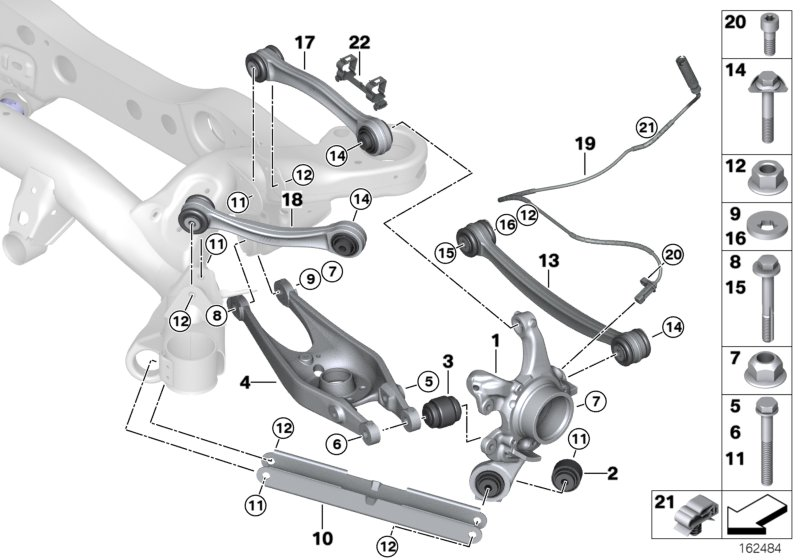 BMW 34-52-2-283-017 Rear Abs/Bva Tube Bracket