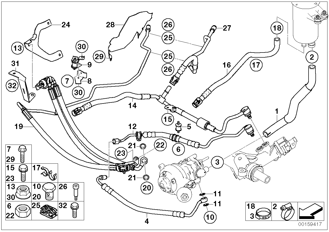 BMW 32-41-7-966-282 Support, Expansion Tube