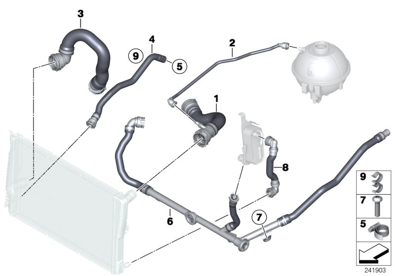BMW 17-12-7-634-449 Coolant Hose