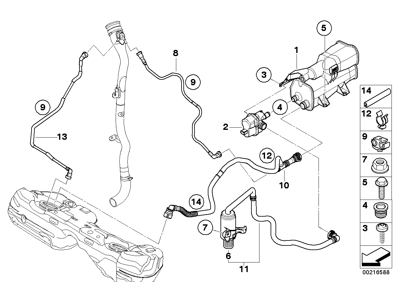 BMW 16-13-7-161-707 Vent Pipe
