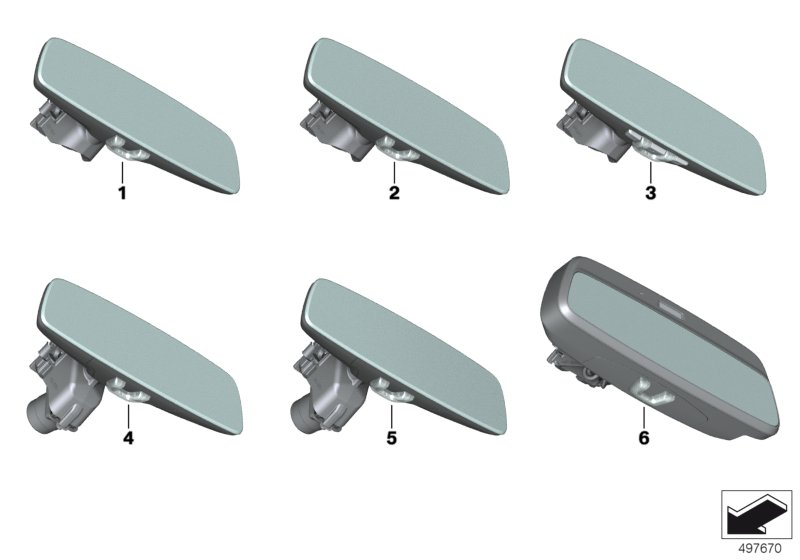 BMW 51-16-7-951-571 REARVIEW MIRROR EC / LED / F