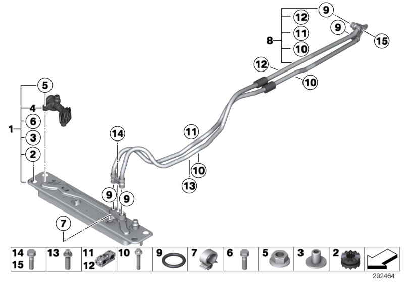 BMW 17-22-7-610-261 Tubing Support
