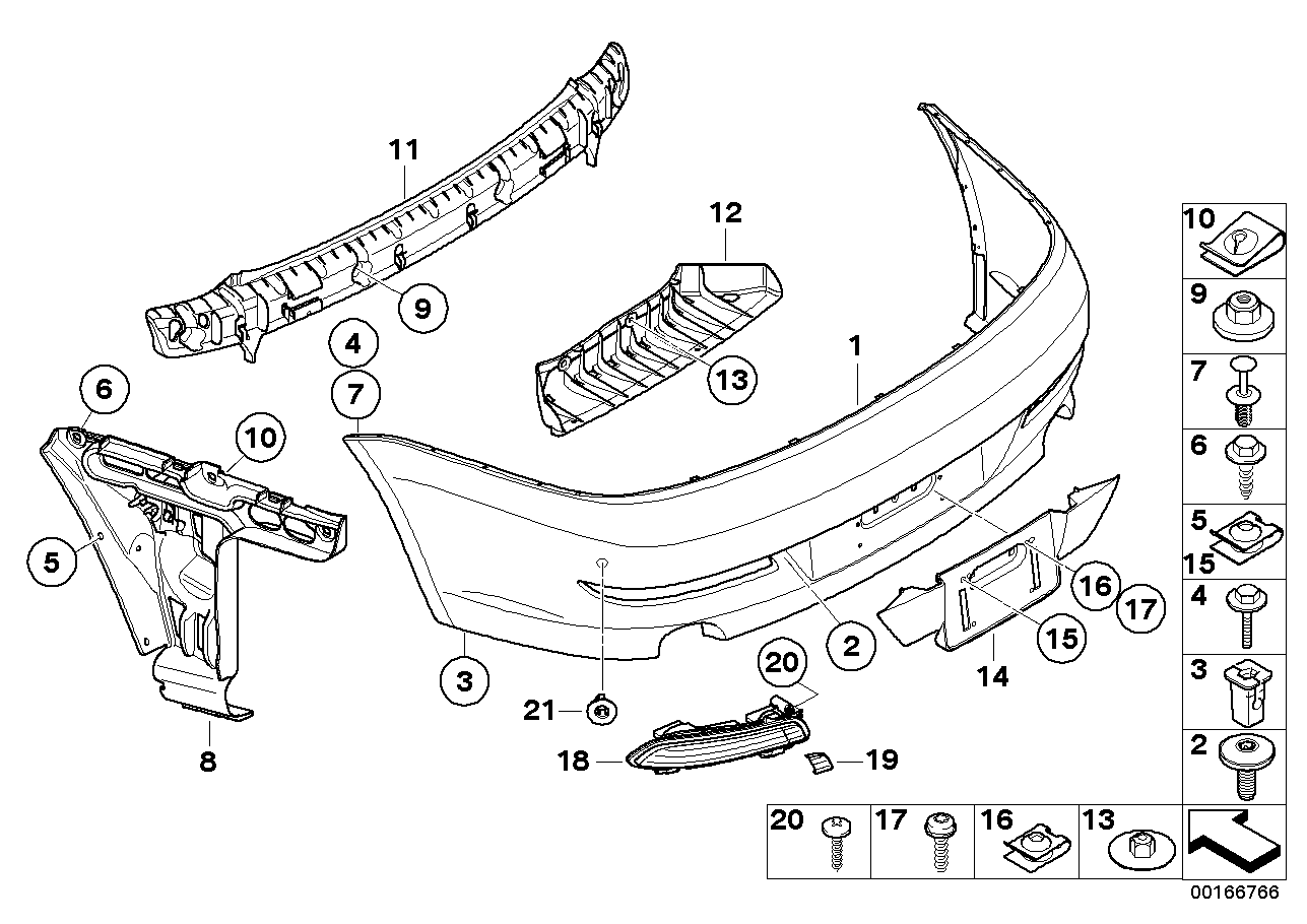 BMW 63-21-7-199-327 Cover Towing Hinge