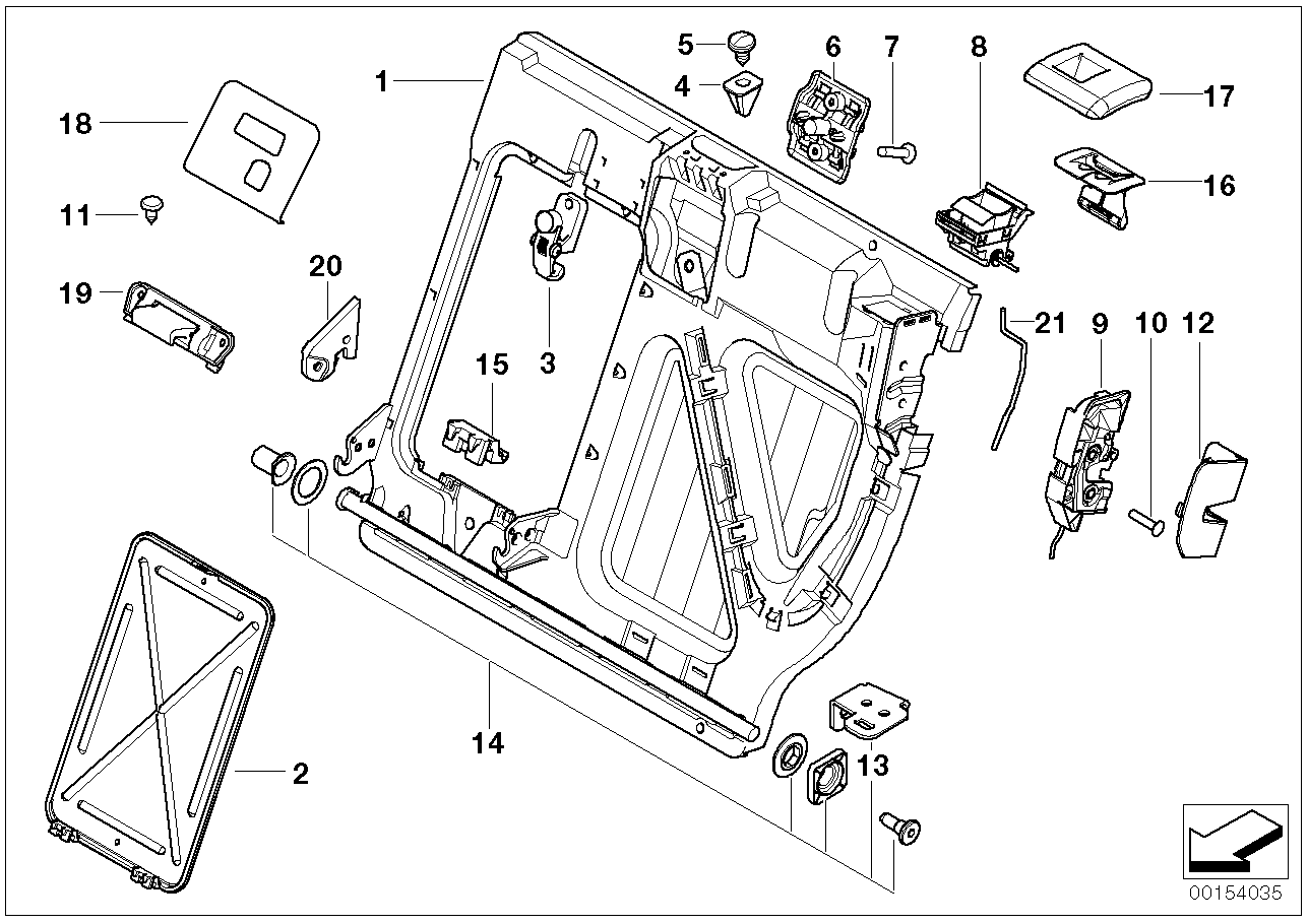 BMW 52-20-8-267-034 Cover, Belt Outlet
