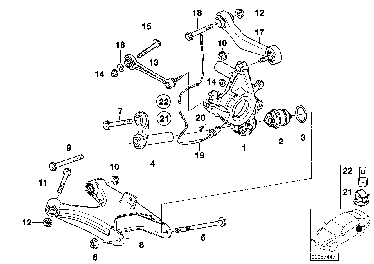 BMW 33-32-1-096-593 Collar Screw