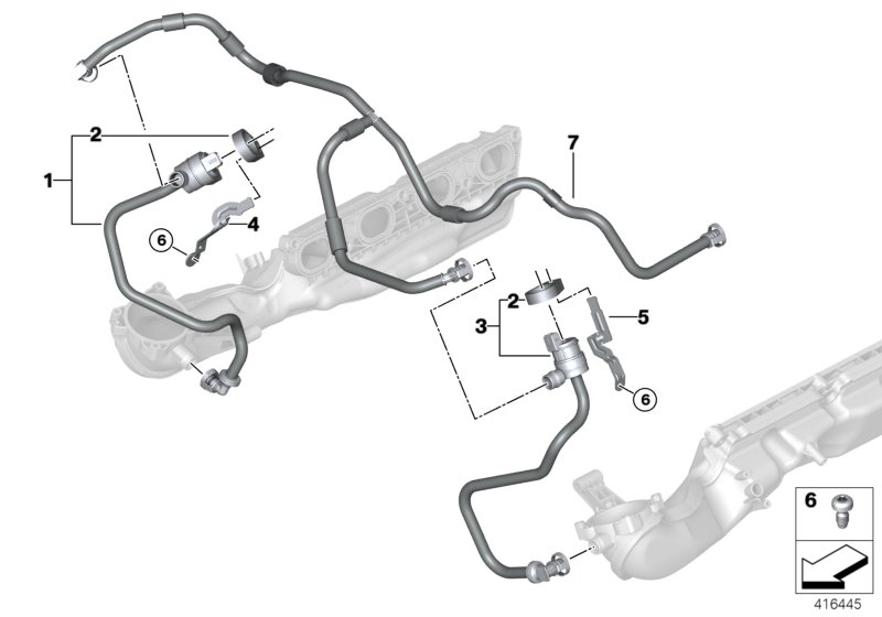 BMW 13-90-7-850-227 BRACKET VENTILATION VALVE