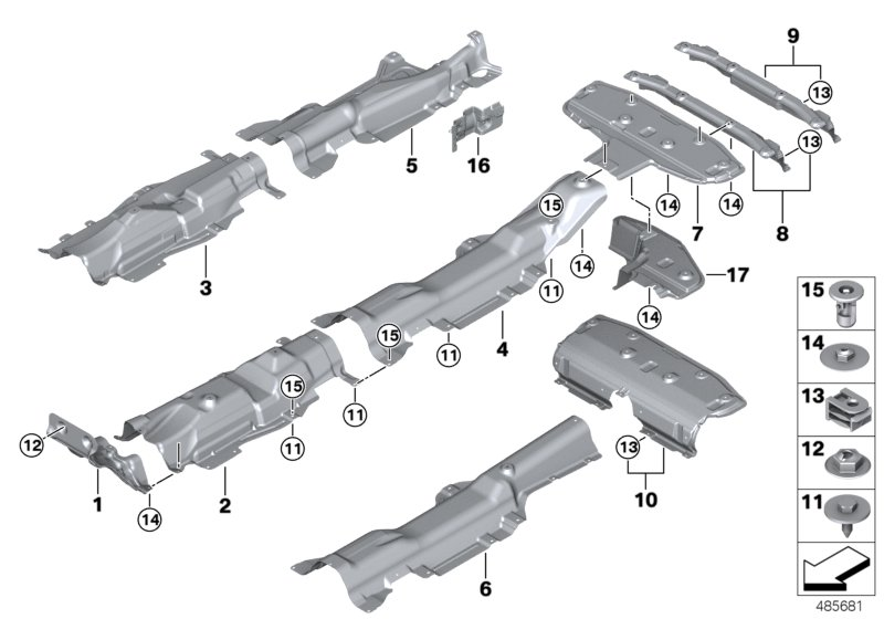 BMW 51-48-7-290-782 Heat Insulation, Front Wall