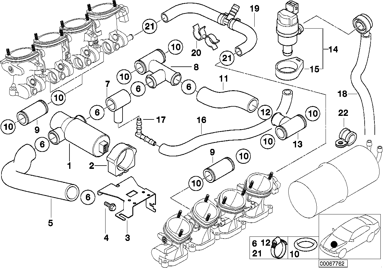 BMW 13-41-1-406-364 Connection Pipe
