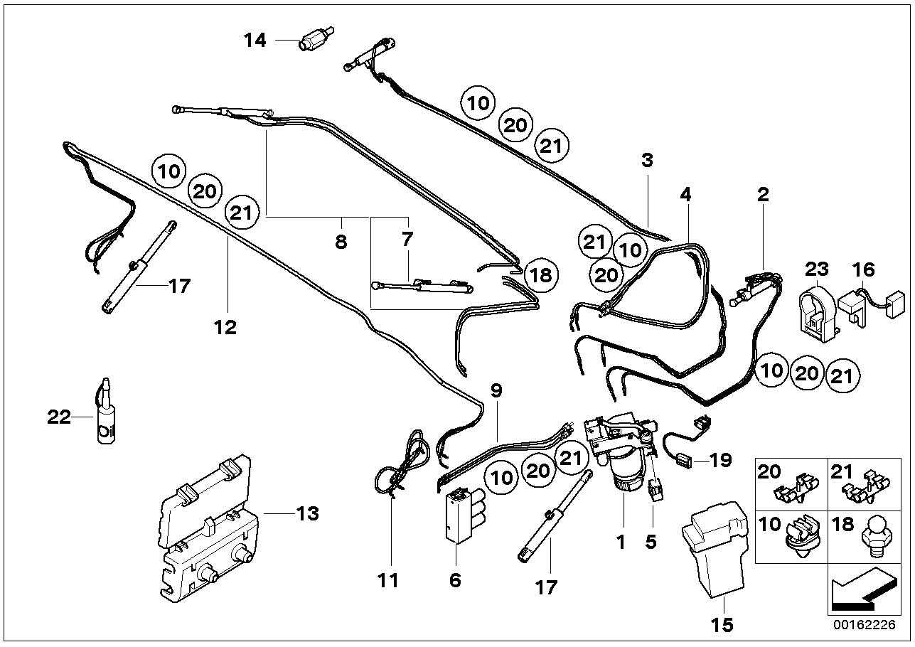 BMW 54-34-7-076-030 Adapter Wire For Drive Hydraulics