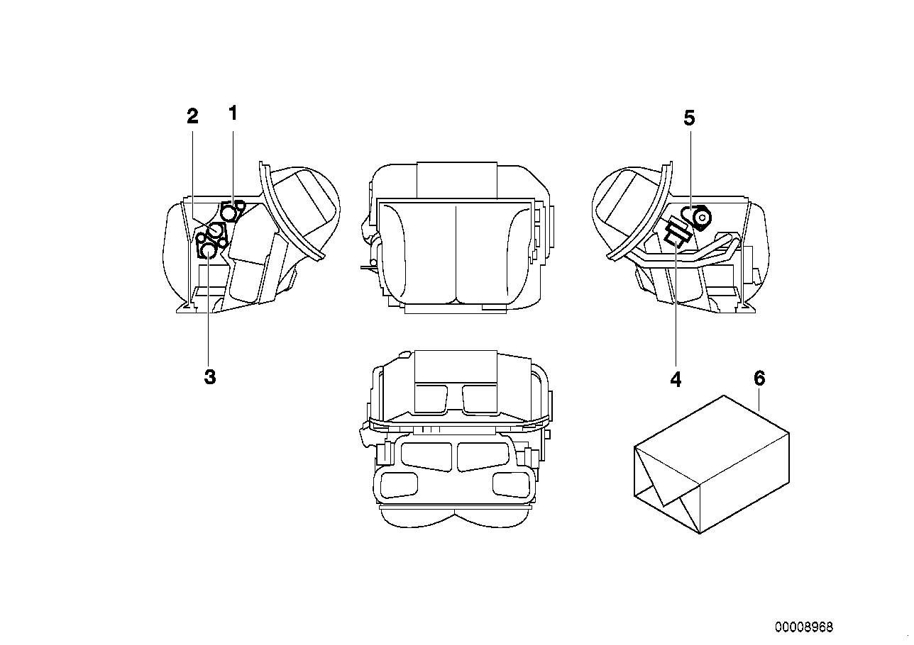 BMW 64-11-6-939-409 Positioning Drive, Vent. Flap/Defrost