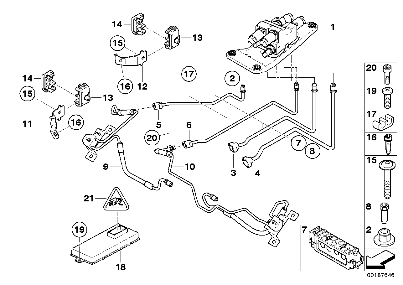 BMW 37-13-6-783-677 Pressure Line, Motor