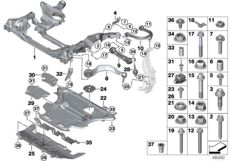 BMW 31-10-4-092-461 STIFFENING PLATE PLUG-IN HYB