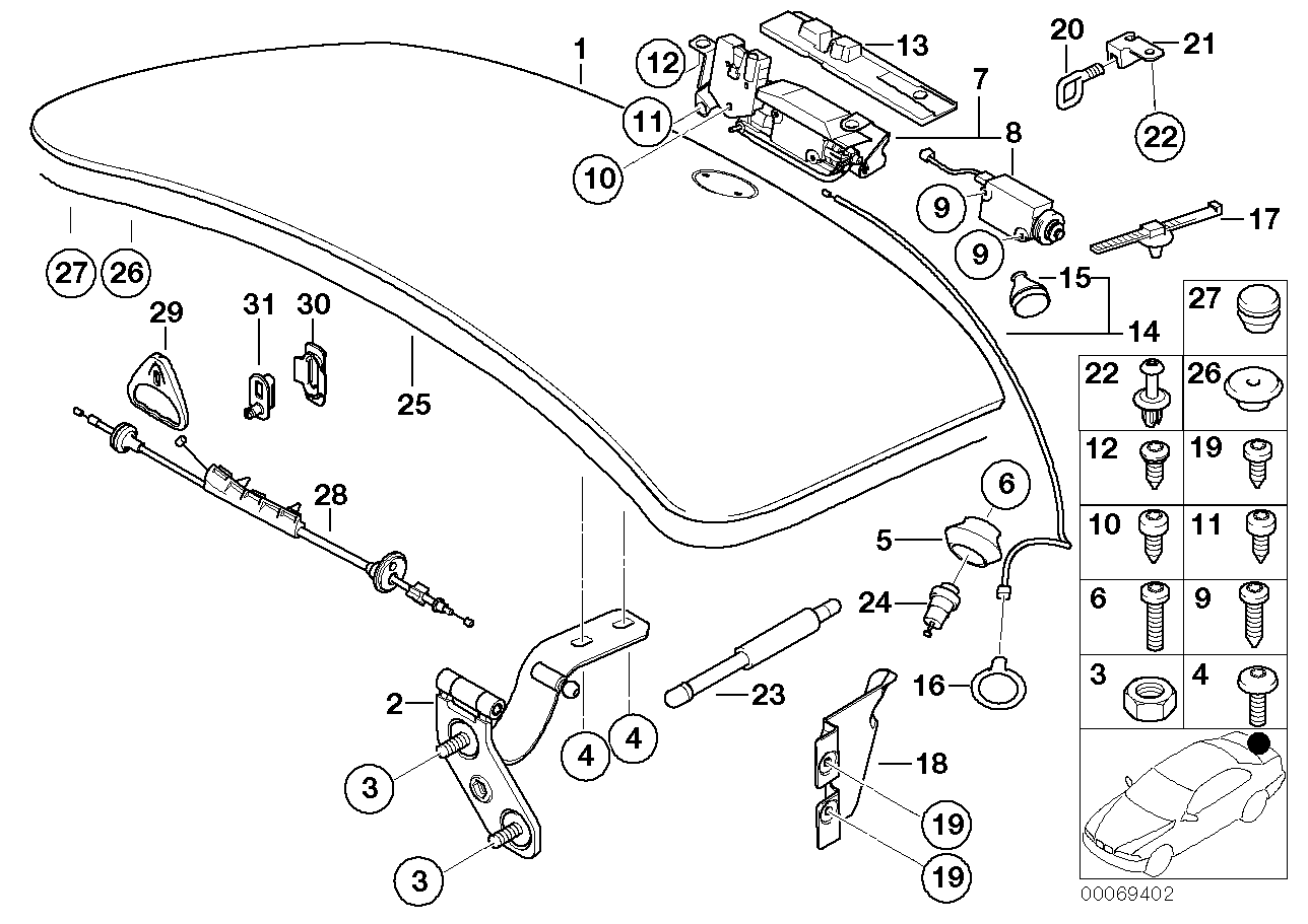 BMW 51-16-0-141-100 Expanding Rivet