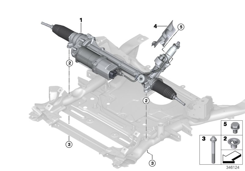 BMW 32-10-6-889-095 Exchange-Steering Box, Electric.