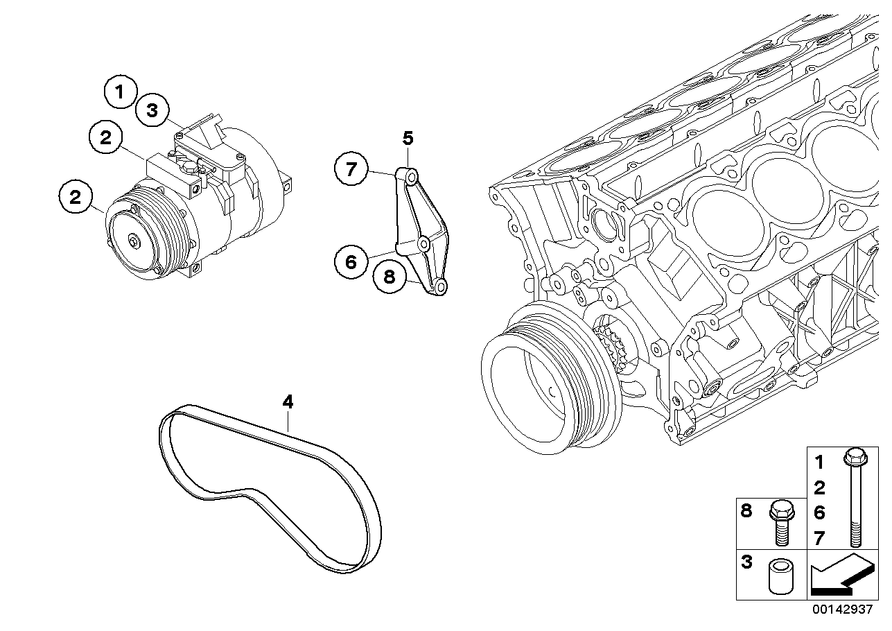 BMW 07-11-9-900-393 Hex Bolt With Washer