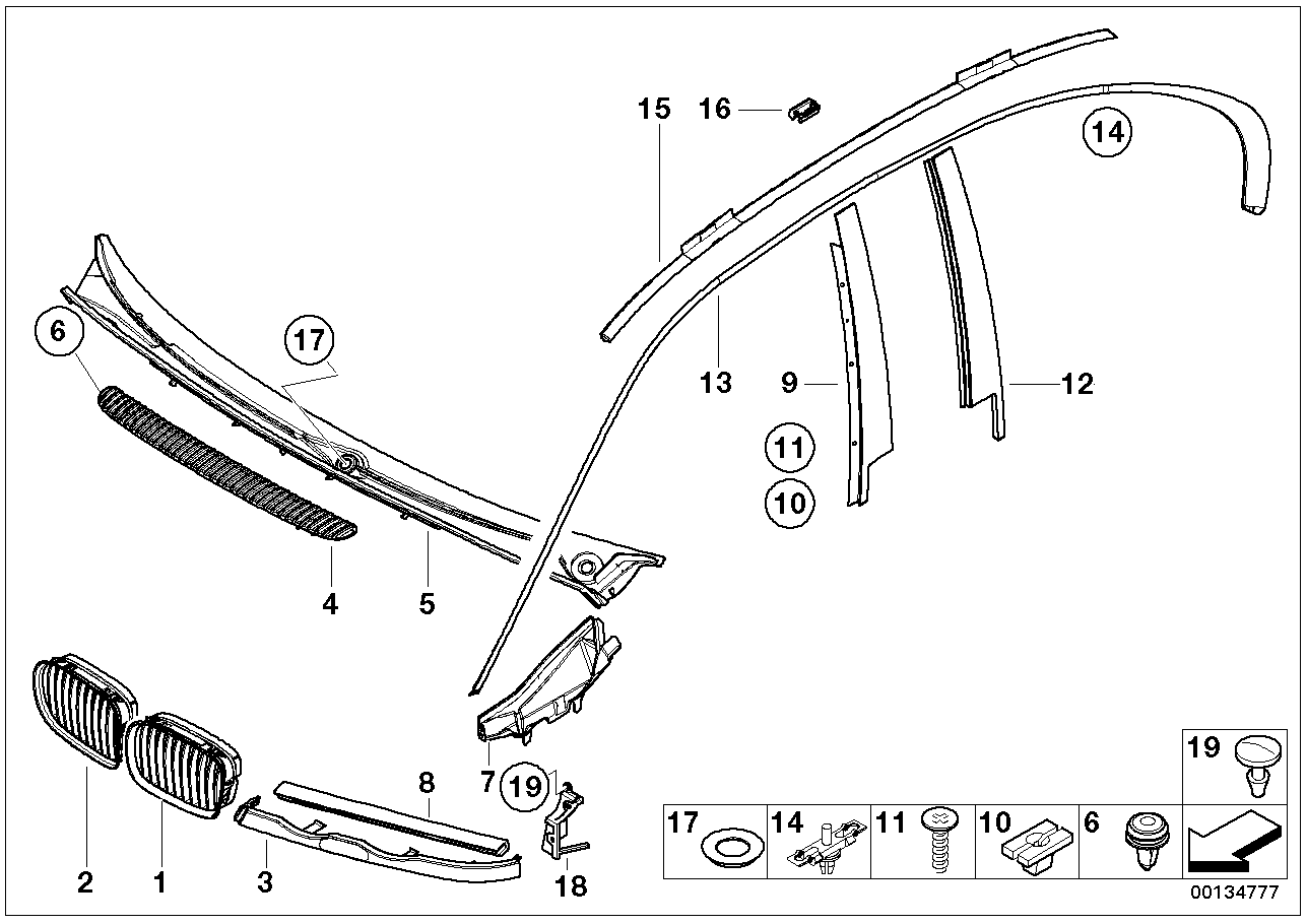 BMW 51-13-2-695-281 Moulding Left