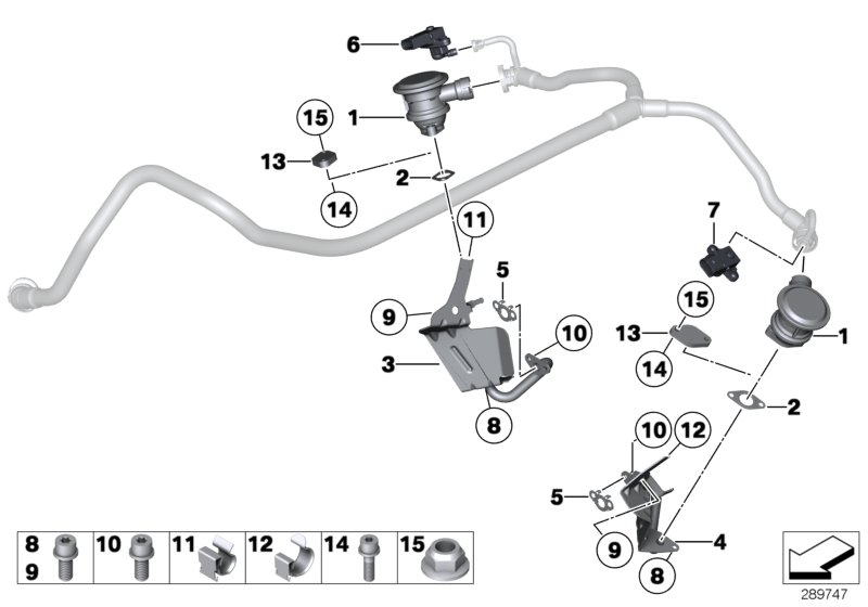 BMW 11-72-7-574-306 Differential Pressure Sensor
