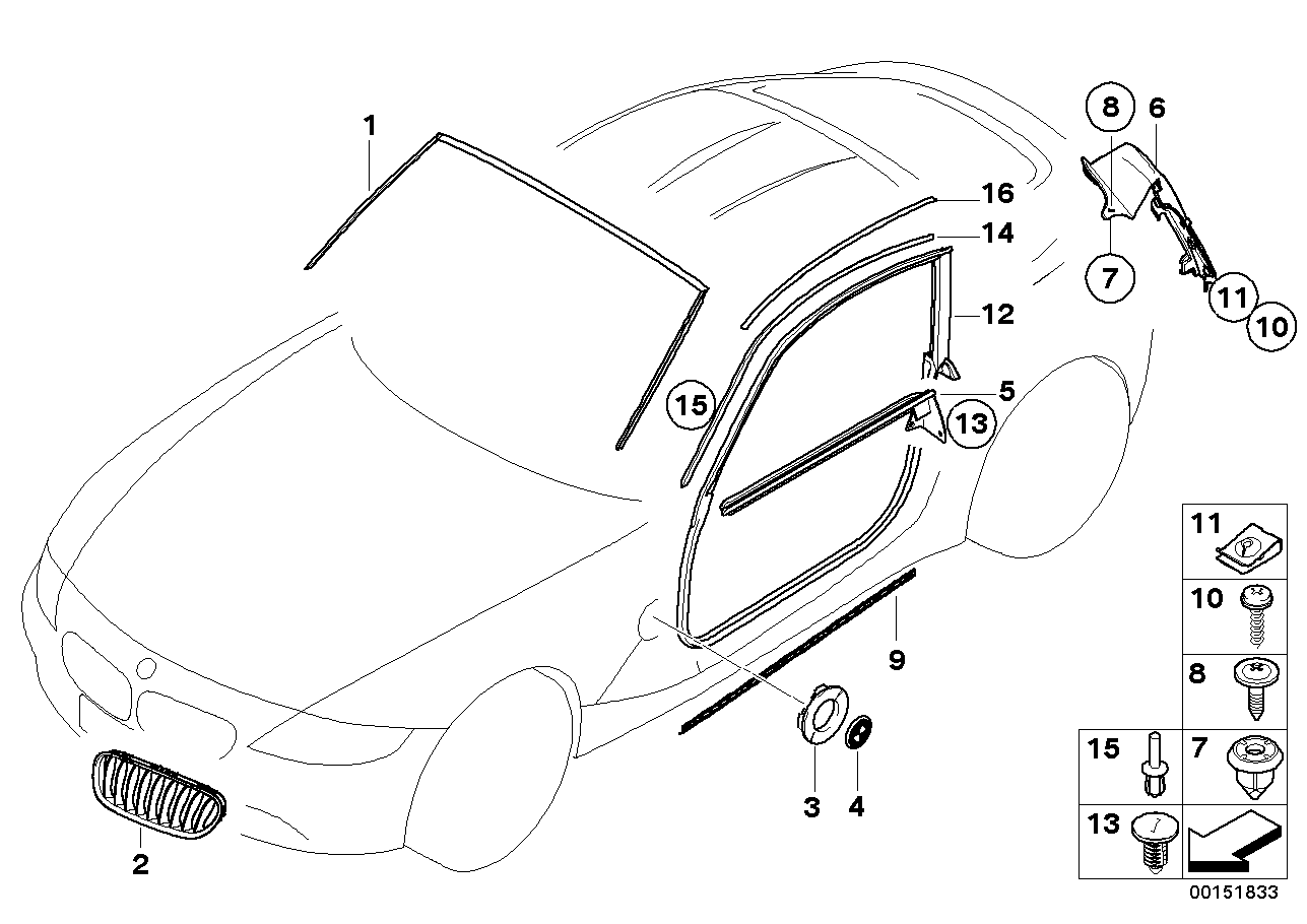 BMW 51-13-7-078-263 Cover, Side Panel, Primed Left