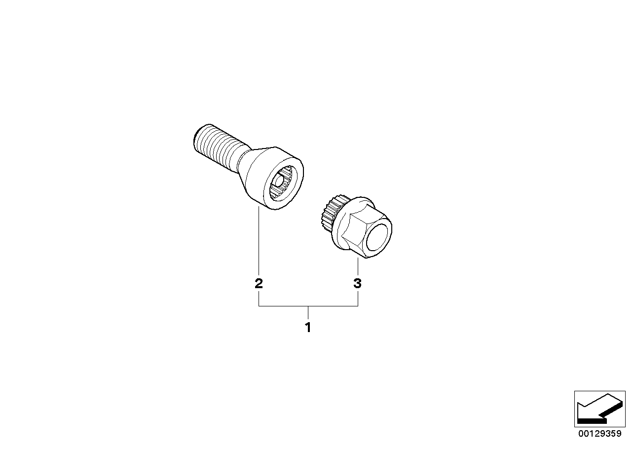 BMW 36-13-6-786-475 Wheel Bolt With Code