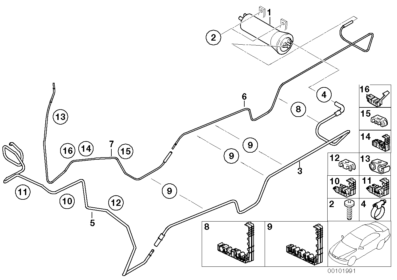BMW 16-12-1-184-441 Front Fuel Feed Line