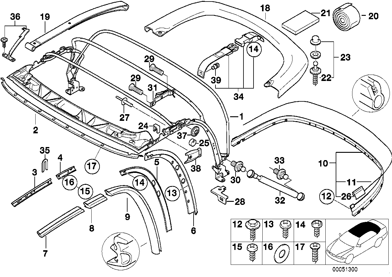 BMW 54-31-8-398-781 Countersunk Screw