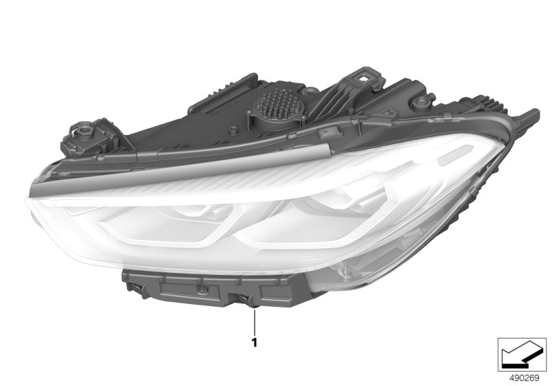 BMW 63-11-8-739-609 Headlight, Laser Light, Left